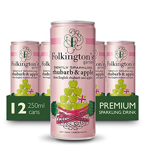 Folkingtons Sparkling Rhabarber & Apfeldosen – 12 x 250 ml von Folkington's