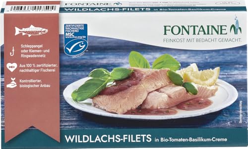 Fontaine Wildlachs-Filets in Bio-Tomaten-Basilikum-Creme (6 x 200 gr) von Fontaine