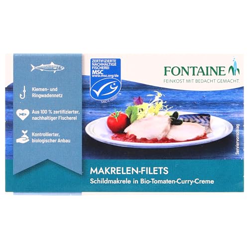 Fontaine MSC Makrelenfilet In Tomaten-Curry-Creme 125g Packung von Fontaine