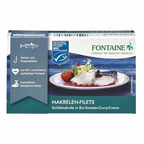 Fontaine Makrelenfilets in Tomaten-Curry-Creme (125 g) von Fontaine