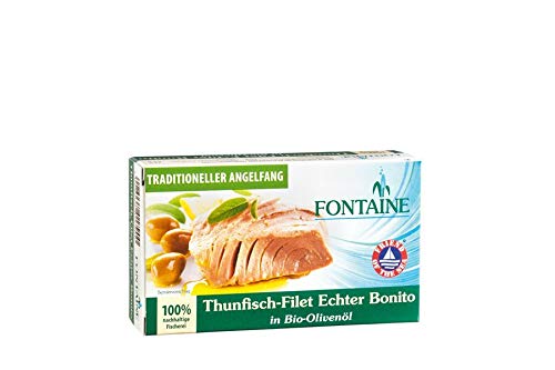 Fontaine - Thunfisch - Echter Bonito in Bio-Olivenöl - 120 g - 10er Pack von Fontaine