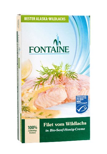 Fontaine Wildlachsfilet in Creme 200g Fischkonserve, 3er Pack (3 x 200 g) von Fontaine