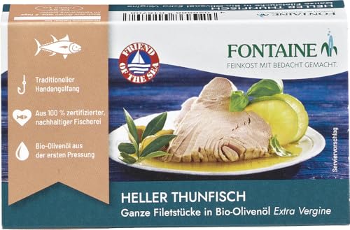 Heller Thunfisch in Bio-Olivenöl 12 x 120 gr von Fontaine