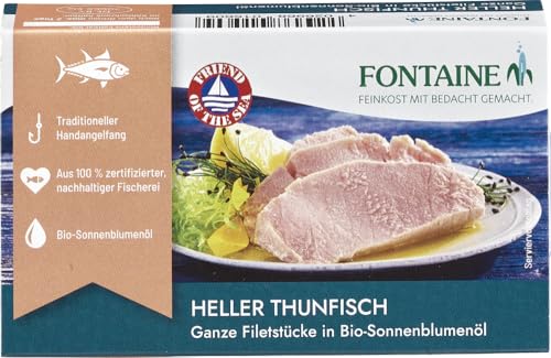 Heller Thunfisch in Bio-Sonnenblumenöl von Fontaine