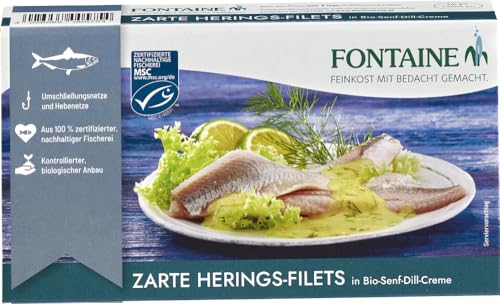 Heringsfilets in Bio-Senf-Dill-Creme von Fontaine