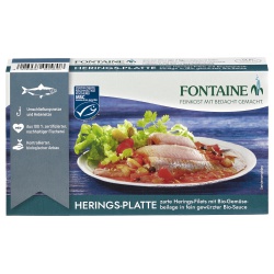 Heringsplatte mit Gemüsebeilage von Fontaine