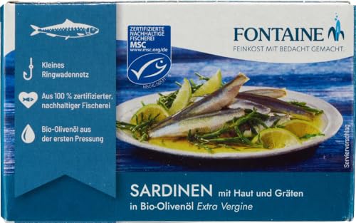 Sardinen mit Haut und Gräten in Bio-Olivenöl von Fontaine