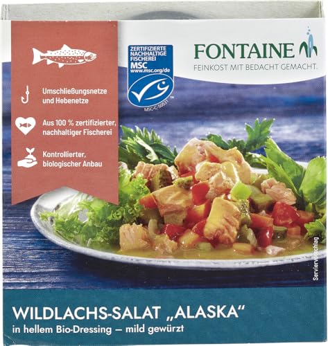 Wildlachs-Salat Alaska in hellem Bio-Dressing - mi von Fontaine