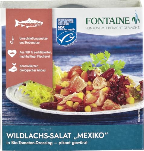 Wildlachs-Salat Mexiko in Bio-Tomatendressing von Fontaine