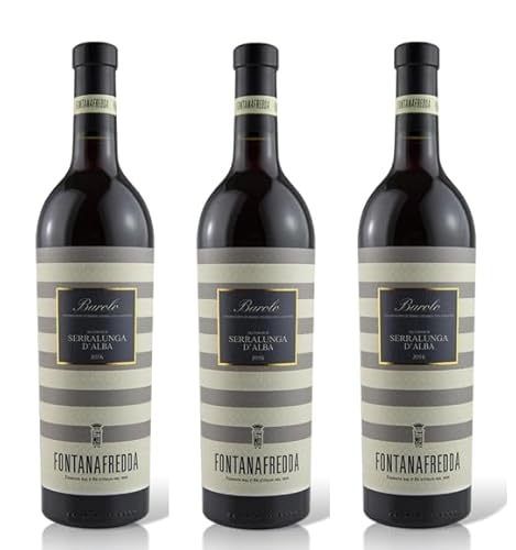 3x 0,75l - 2019er - Fontanafredda - Serralunga d'Alba - Barolo D.O.C.G. - Piemonte - Italien - Rotwein trocken von Fontanafredda