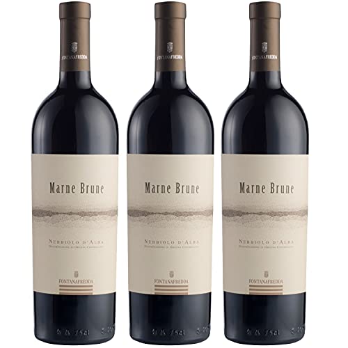 Fontanafredda Marne Brune Nebbiolo d'Alba Rotwein Wein trocken Italien (3 Flaschen) von Fontanafredda