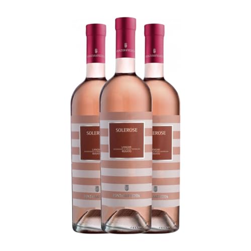 Fontanafredda Rosato Solerose Bacca Rot Langhe 75 cl Rosé-Wein (Karton mit 3 Flaschen von 75 cl) von Fontanafredda