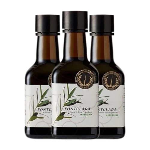 Olivenöl Fontclara Oli Arbequina Kleine Flasche 25 cl (Karton mit 3 Kleine Flasche von 25 cl) von Fontclara