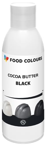 Food Colours Lebensmittelfarbe auf Basis von Kakaobutter BLACK 100G Lebensmittelfarbe für Schokolade und Pralinen Lebensmittelfarbe für Fondant, Cremes von Food Colours