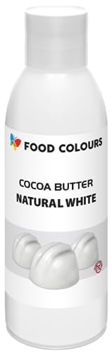 Food Colours Lebensmittelfarbe auf Basis von Kakaobutter NATURAL WHITE 100G Lebensmittelfarbe für Schokolade und Pralinen Lebensmittelfarbe für Fondant, Cremes von Food Colours