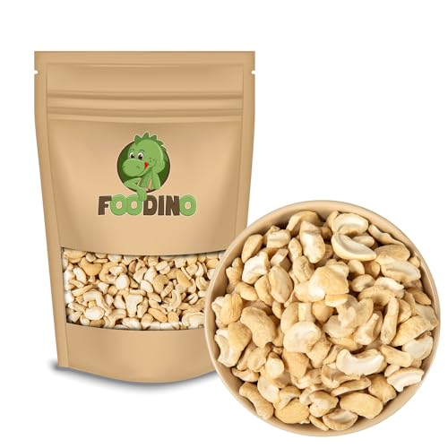 Cashewkerne Bruch 1kg naturbelassen unbehandelt & ungesalzen knackige Cashewbruchstücke 100% Natur - gebrochene Cashewstücke ohne Zusätze - Cashew Kerne Bruch roh - Foodino (1kg 5kg) (1 kg) von Foodino