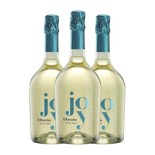 Forchir Joy Spumante Prosecco Extra Brut 75 cl Weißer Sekt (Karton mit 3 Flaschen von 75 cl) von Forchir