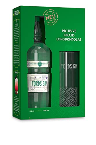 Fords Gin - London Dry Gin - Hochwertiges Geschenkset- Leichte Süße und voller Geschmack aus Wacholder, Koriander und Zitrusölen - 0.7L/45% Vol. von Fords Gin