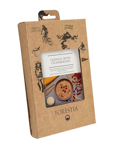 Forestia Quinoa mit Cranberries-SH mit selbsterwärmendem Beutel leicht zubereitete Trekkingmahlzeit | Hauptgericht vegetarisch | lange haltbare Camping Notration von Forestia