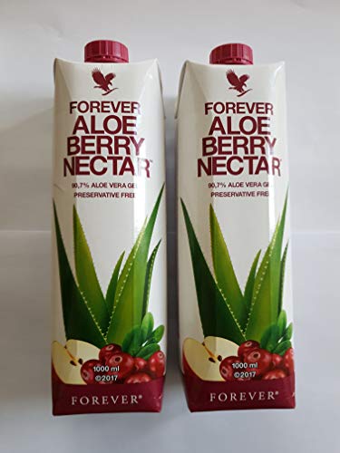 Forever Aloe Vera Nektar Berry, Trinkgel, versiegelt, 2 x 1 Liter von Forever Living