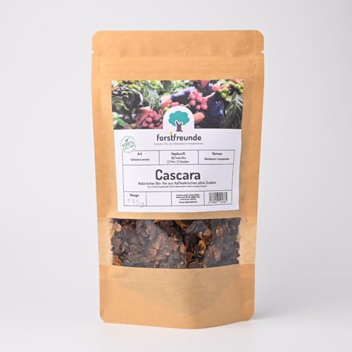 Cascara: Tee aus getrockneten Kaffeekirschen | Beste Qualität aus Costa Rica | koffeinhaltig I natürliches Vitamin B6 | Tee aus getrockneten Früchten, Kaffee-Ersatz von Forstfreunde