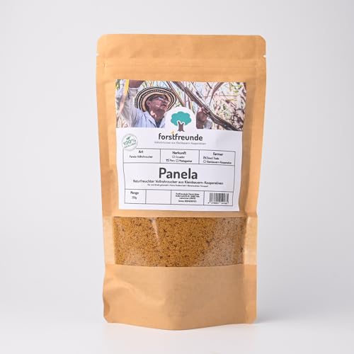 Panela | Rohrzucker | 250g | beste Qualität aus Peru | natürlich und unbehandelt | karamellig und vollmundig | fair gehandelt | unraffiniert | fein vermahlen von Forstfreunde