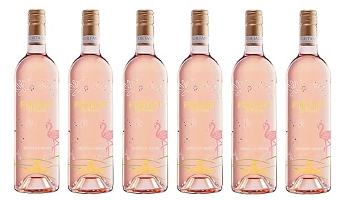 6x 0,75l - 2023er - Fortant de France - Merlot Rosé - serigraphiert - Pays d'Oc I.G.P. - Frankreich - Rosé-Wein halbtrocken von Fortant de France