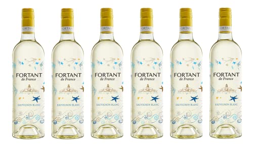 6x 0,75l - 2023er - Fortant de France - Sauvignon Blanc - serigraphiert - Pays d'Oc I.G.P. - Frankreich - Weißwein halbtrocken von Fortant de France