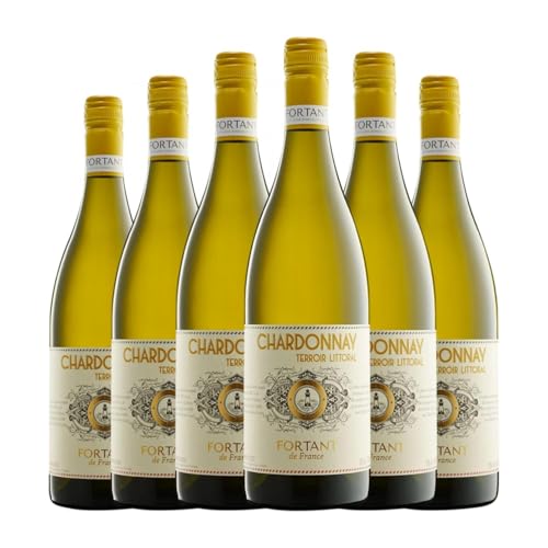 Fortant de France Littoral Chardonnay Vin de Pays d'Oc 75 cl Weißwein (Karton mit 6 Flaschen von 75 cl) von Fortant de France