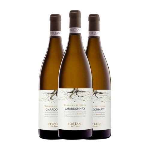 Fortant de France Terroir d'Altitude Chardonnay Vin de Pays d'Oc 75 cl Weißwein (Karton mit 3 Flaschen von 75 cl) von Fortant de France