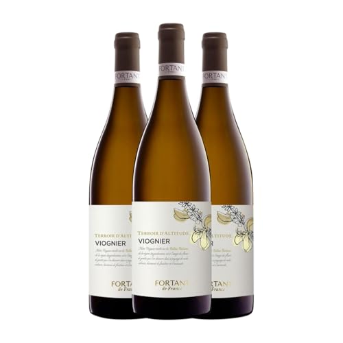 Fortant de France Terroir d'Altitude Viognier Vin de Pays d'Oc 75 cl Weißwein (Karton mit 3 Flaschen von 75 cl) von Fortant de France