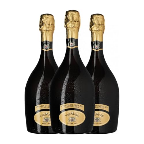 Foss Marai Strada di Guia 109 Glera Extra Trocken Prosecco 75 cl Weißer Sekt (Karton mit 3 Flaschen von 75 cl) von Foss Marai