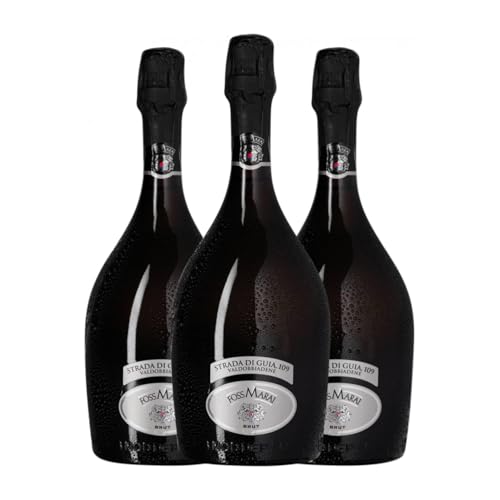 Foss Marai Strada di Guia Glera Brut Prosecco di Conegliano-Valdobbiadene 75 cl Weißer Sekt (Karton mit 3 Flaschen von 75 cl) von Foss Marai