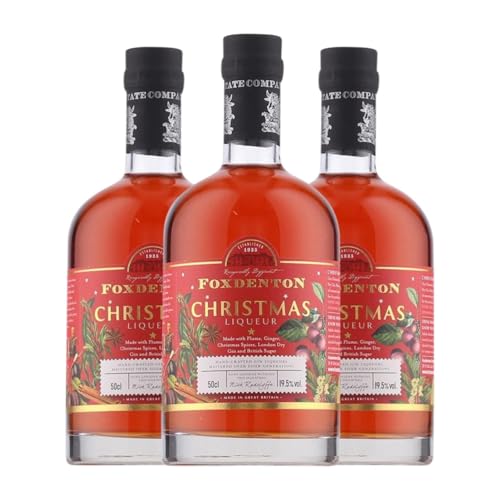 Gin Foxdenton Christmas Gin Medium Flasche 50 cl (Karton mit 3 Medium Flasche von 50 cl) von Foxdenton Estate Company