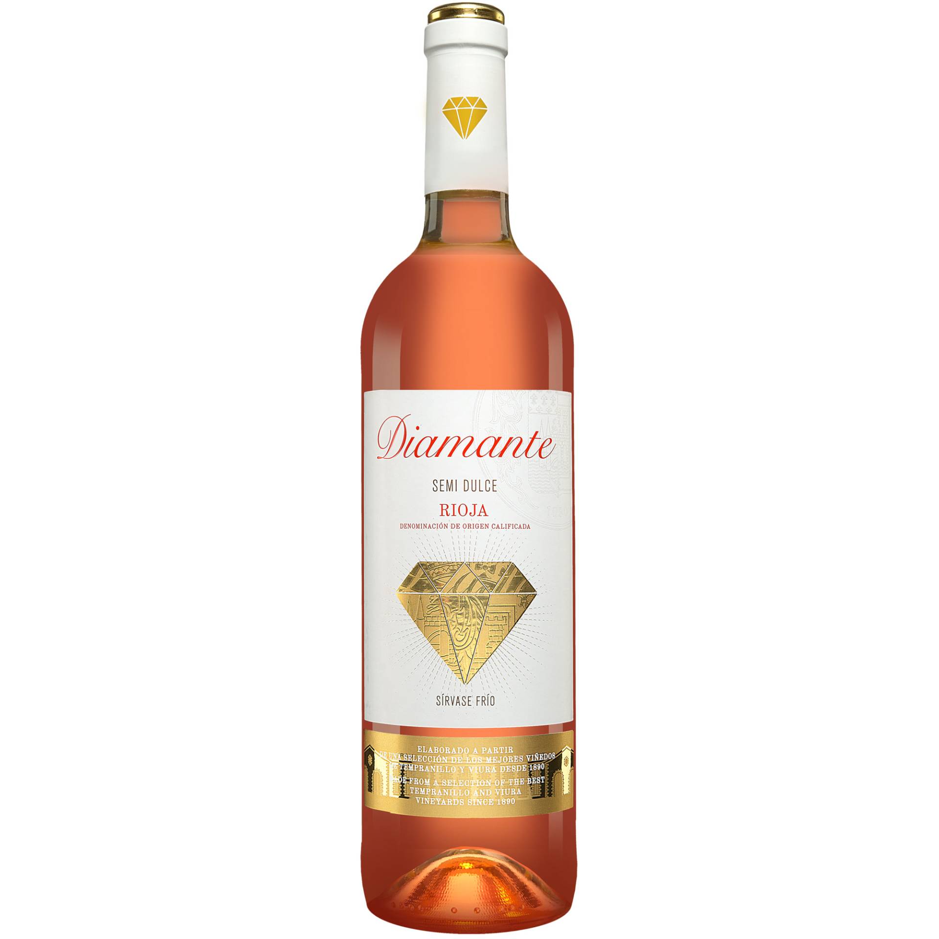 Diamante Semi-Dulce Rosado 2023  0.75L 12% Vol. Roséwein Lieblich aus Spanien von Franco Españolas