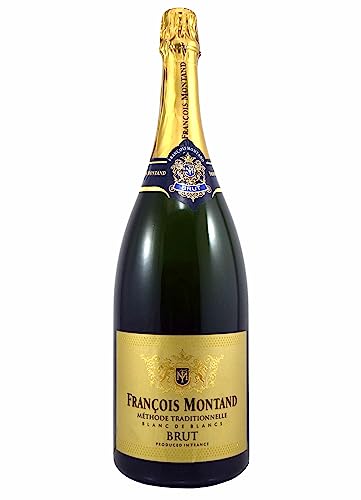 Francois Montand Sekt Magnum - Traditionelle Methode - Blanc de Blancs Brut Trocken Wein - Frankreich (1 x 1.5L) (Packung mit 6) von Francois Montand