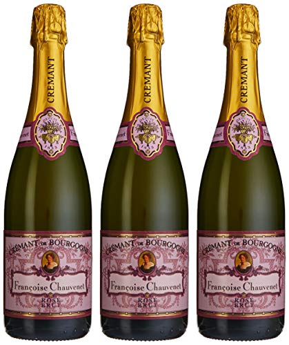 Francoise Chauvenet Cremant de Bourgogne Rose Brut, 3er Pack (3 x 750 ml) von F. Chauvenet