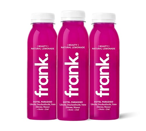 FRANK JUICE HOTEL PARADISO, kaltgepresster veganer Saft mit Drachenfrucht, Litschi, Yuzu und Agavendicksaft, inkl. EINWEG-PFAND 1,50€, 6 x 330ml von Frank Juice