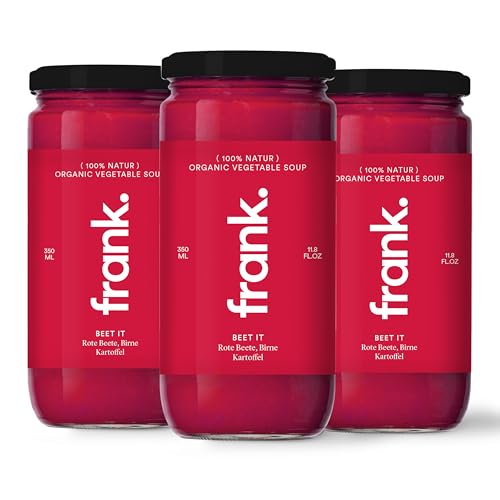 FRANK SOUP Beet It, Bio Rote-Beete-Suppe im Glas, aus frischem Gemüse, vegan, 12x350ml von Frank Juice