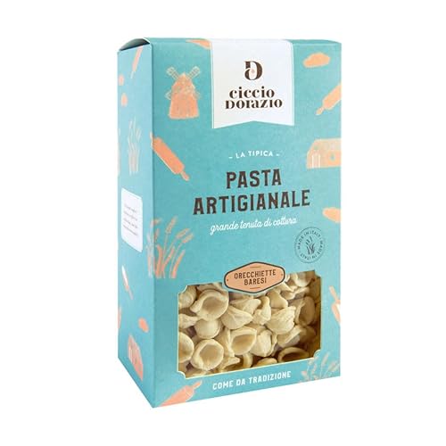 Pasta Orecchiette Baresi, handgefertigt von der Frantoio D'Orazio, traditionelle pugliese handwerkliche Pasta 500 gr von Frantoio D'Orazio