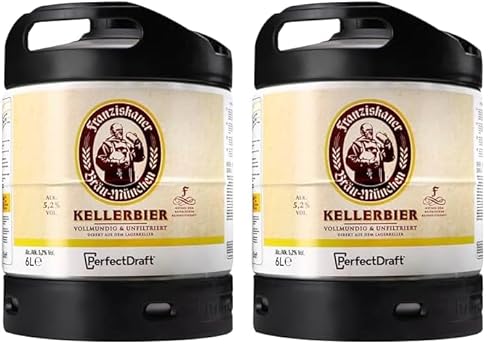 Franziskaner Kellerbier, Perfect Draft (1 x 6l) MEHRWEG Fassbier (Packung mit 2) von Franziskaner