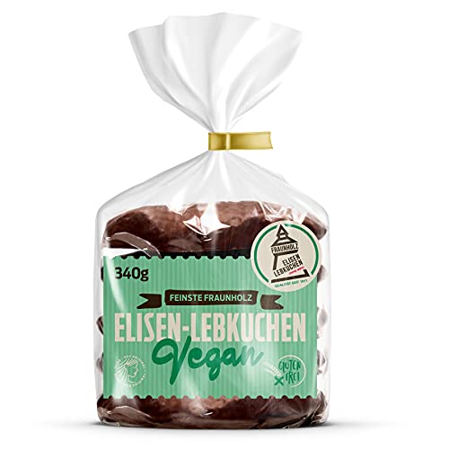 Lebkuchen - vegan - original Nürnberger Elisen-Lebkuchen - Schokolade - ohne Mehl - handgefertigte Qualität - prämierte Meisterhändler-Manufaktur von Fraunholz Elisenlebkuchen