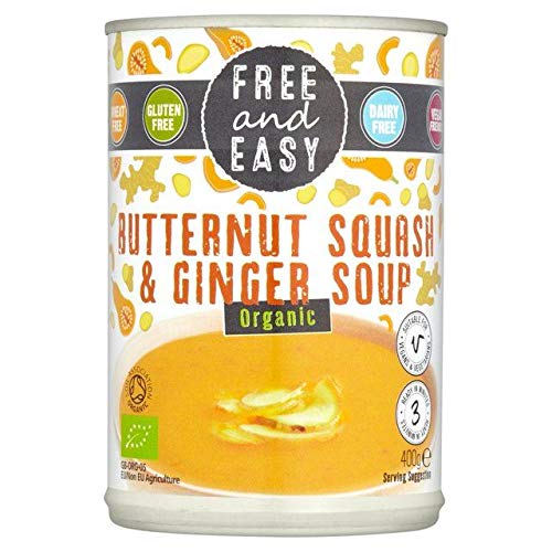 Free & Easy Frei Von Milchfreie Organischen Butternut-Kürbis-Ingwer-Suppe 400G von Free & Easy