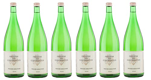 6x 1,0l - 2023er - Freiherr von Gleichenstein - Weißer Burgunder - LITER - Qualitätswein Baden - Deutschland - Weißwein trocken von Freiherr von Gleichenstein