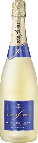 Freixenet Carta Nevada Extra Dry (1 x 0,75l) - Spanischer Premium Schaumwein, Extra Trocken, Traditionelle Flaschengärung, blumiger Geschmack, Optimaler Begleiter zu Fisch, Geflügel, Gemüse oder Käse von Freixenet