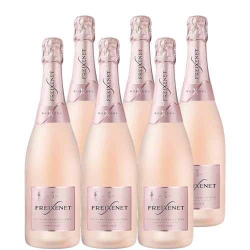 Freixenet Carta Rosé Dry (6 x 0,75l) - Spanischer Premium Schaumwein, Trocken, Traditionelle Flaschengärung, fruchtig-spritziger Geschmack, Optimal zu Gambas, Frühlingsröllchen und Oliven von Freixenet