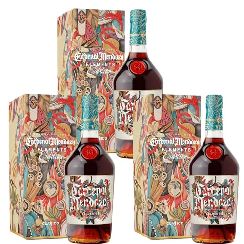 3 x 0,7 l Cardenal Mendoza Clásico Solera Gran Reserva Brandy de Jerez Limited Edition 40% vol in Geschenkhülle von Freixenet