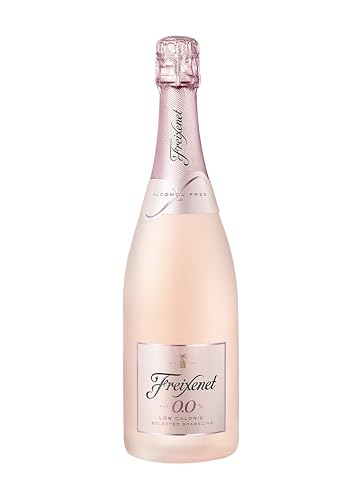 Freixenet Alkoholfrei Rosé 0,0% vol. (1 x 0,75 l) - alkoholfreie und kalorienreduzierte Alternative zu Sekt, Cava und Champagner (Low-Calorie und vegan) von Freixenet