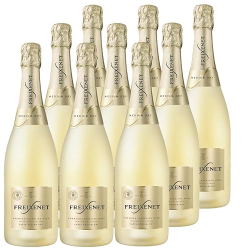 Freixenet Carta Medium Dry (9 x 0,75 l) ? Halbtrockener Sekt aus traditioneller Flaschengärung; Noten von Pfirsich und Honig von Freixenet