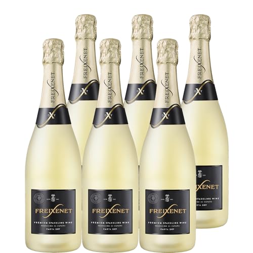 Freixenet Carta Nevada Dry (6 x 0,75l) - Spanischer Premium Schaumwein, Trocken, Traditionelle Flaschengärung, spritziger Geschmack, Optimal zu raffinierten Desserts, oder würzig-cremigen Käsesorten von Freixenet